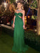 Backless Emerald Green Spaghetti Straps Long Evening Prom Dresses, DB0301