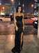 Sweet Heart Black Sequins Side Slit Long Evening Prom Dresses, DB0307