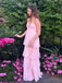 Gorgeous Pink Chiffon Sweet Heart A-line Long Evening Prom Dresses, DB0351