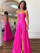 Popular Chiffon Sweet Heart Side Slit Long Evening Prom Dresses, DB0353