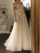 Formal Tulle Appliques A-line Long Evening Prom Dresses, Wedding Dress, DB0363